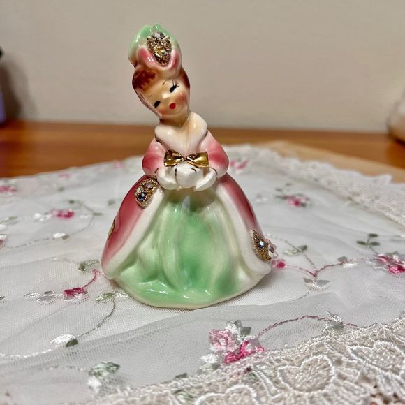 Vintage Josef Originals LITTLE GIFT Figurine, Birthday Doll, Tilt Head Doll